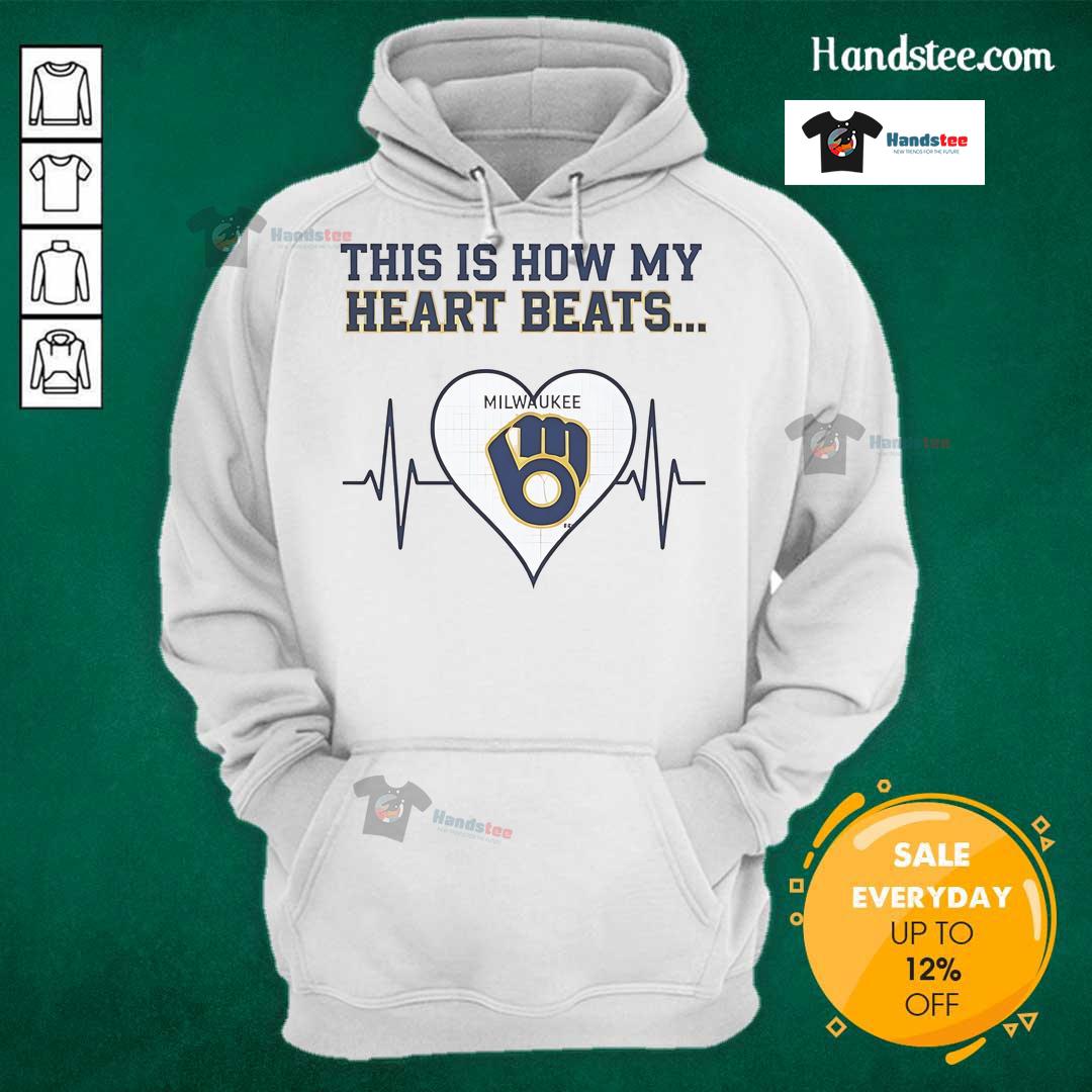 Nice This Is How My Heart Beats Milwaukee Brewers Hoodie Milwaukee Brewers hoodie featuring 'Nice, This Is How My Heart Beats' design, perfect for fans and stylish comfort.