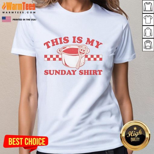 Nice This Is My Sunday Ladies Tee in vibrant colors, perfect for casual weekend wear and stylish comfort.
