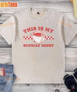 Casual Sunday vibe with a freshly washed t-shirt, showcasing comfort and style for a relaxed day at home.