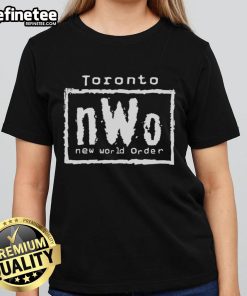 Nice Toronto nWo New World Order Ladies Tee featuring a stylish design for wrestling fans and casual wear.