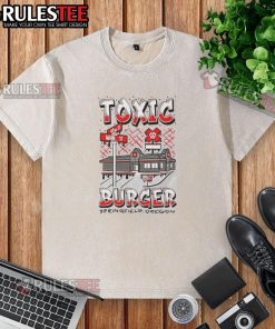 Nice Toxic Burger restaurant in Springfield, Oregon featuring a trendy washed t-shirt design, perfect for food lovers.