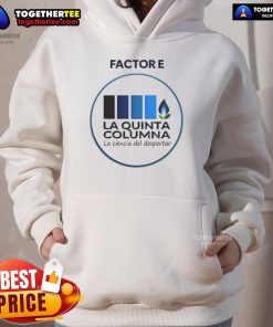 Nice Transparent E Factor Logo Hoodie showcasing a stylish design perfect for casual wear and promoting the brand.