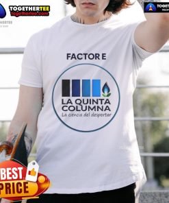Stylish transparent E-Factor logo t-shirt, featuring a modern design and comfortable fit for casual wear.
