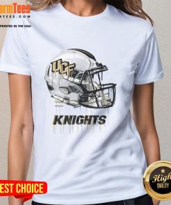 Alt Text: UCF Knights dripping football helmet graphic on a stylish ladies tee, perfect for fans and casual wear.