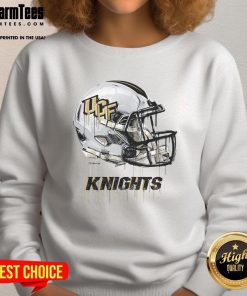 UCF Knights dripping football helmet sweatshirt in black, perfect for fans of the University of Central Florida.