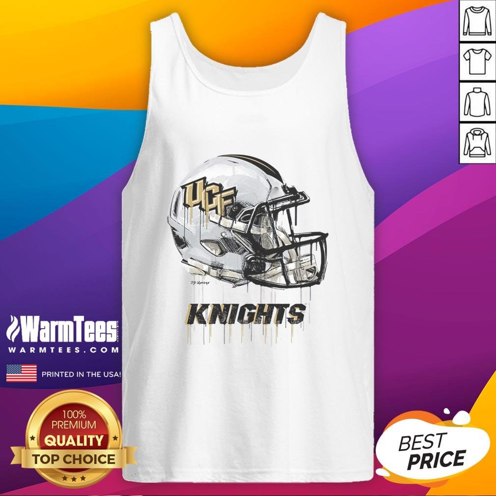 Nice Ucf Knights Dripping Football Helmet Tank Top Alt Text: Stylish UCF Knights dripping football helmet tank top, perfect for fans showcasing team spirit and casual style.