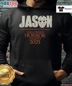 Alt Text: Nice Universal Studios Halloween Horror Nights 2025 Jason hoodie featuring iconic horror design and vibrant colors.