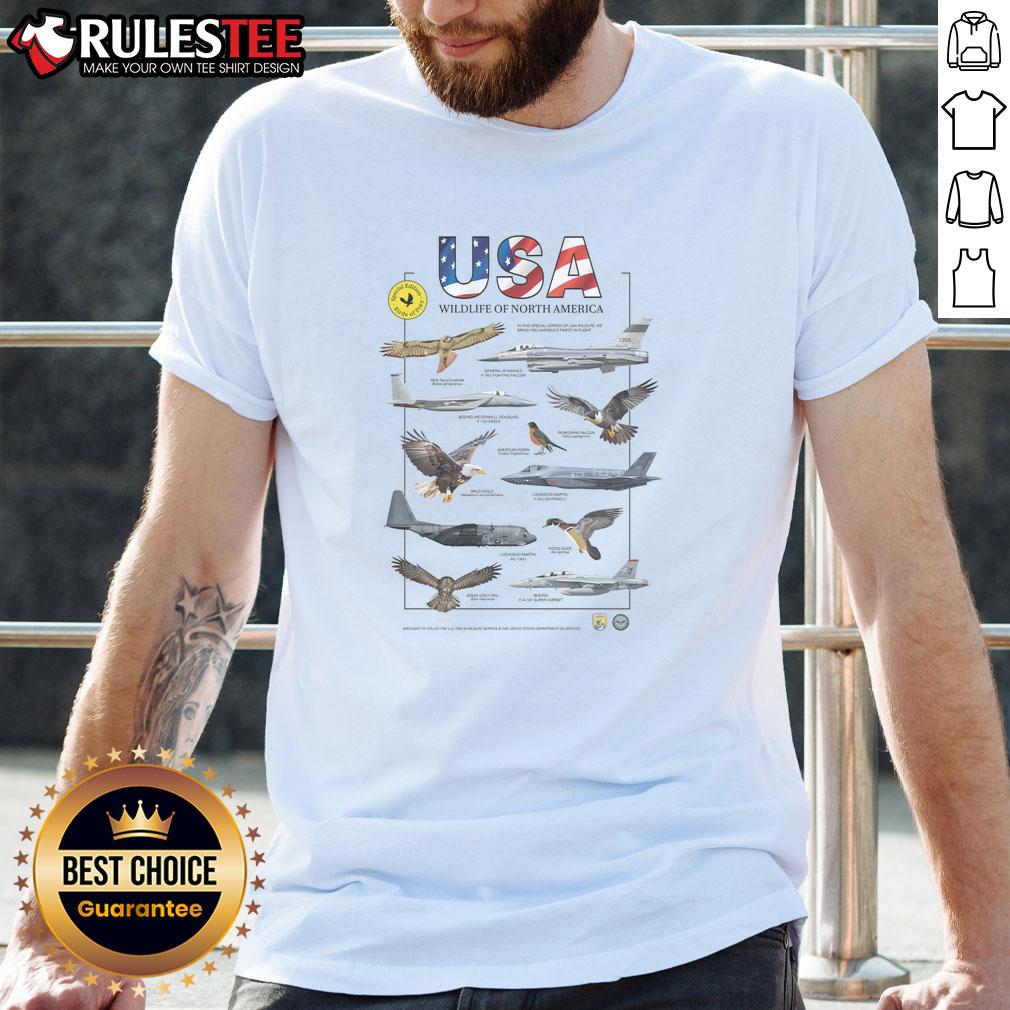 Nice Usa Planes Wildlife Of North America Birds Of Prey T Shirt Nice USA Planes Wildlife of North America Birds of Prey T-Shirt featuring majestic raptors in a vibrant design.