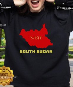 Cozy Nice Visit South Sudan sweatshirt featuring vibrant colors and a stylish design, perfect for travel enthusiasts.