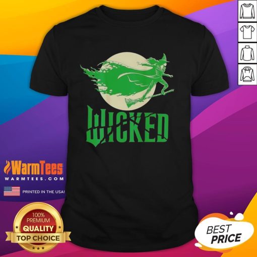Alt Text: Nice Witch in the Moonlight T-Shirt featuring a whimsical design of a witch under a full moon, perfect for Halloween.