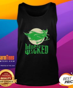 Alt Text: Nice witch in the moonlight wearing a stylish tank top, surrounded by mystical stars and a glowing full moon.