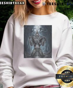 Cool Halloween character sweatshirt featuring a nice wolf ripping graphic for horror fans, perfect for spooky season.