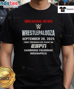 Nice WWE Wrestlepalooza 2025 T-Shirt featuring Gainbridge Fieldhouse Indianapolis design for wrestling fans.