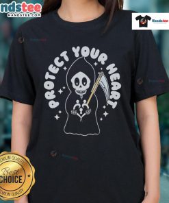 Alt Text: Nice Xplr Protect Your Heart Aug 25 Ladies Tee featuring a stylish design for women promoting heart health awareness.