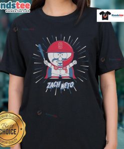 Nice Zach Neto Professor Chaos Ladies Tee featuring a vibrant graphic design for fans of unique apparel.