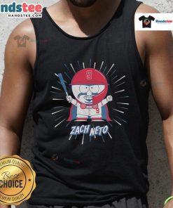 Zach Neto wearing a Professor Chaos tank top, showcasing a stylish and fun design perfect for casual wear.