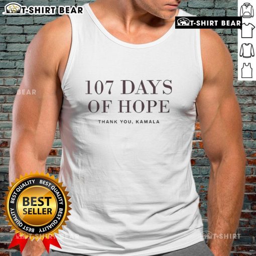Official 107 Days of Hope Kamala Harris tank top showcasing a vibrant design celebrating hope and empowerment.
