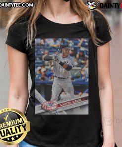 Official 2017 Topps Baseball Update Aaron Judge Yankees Ladies Tee featuring vibrant graphics and comfortable fit.