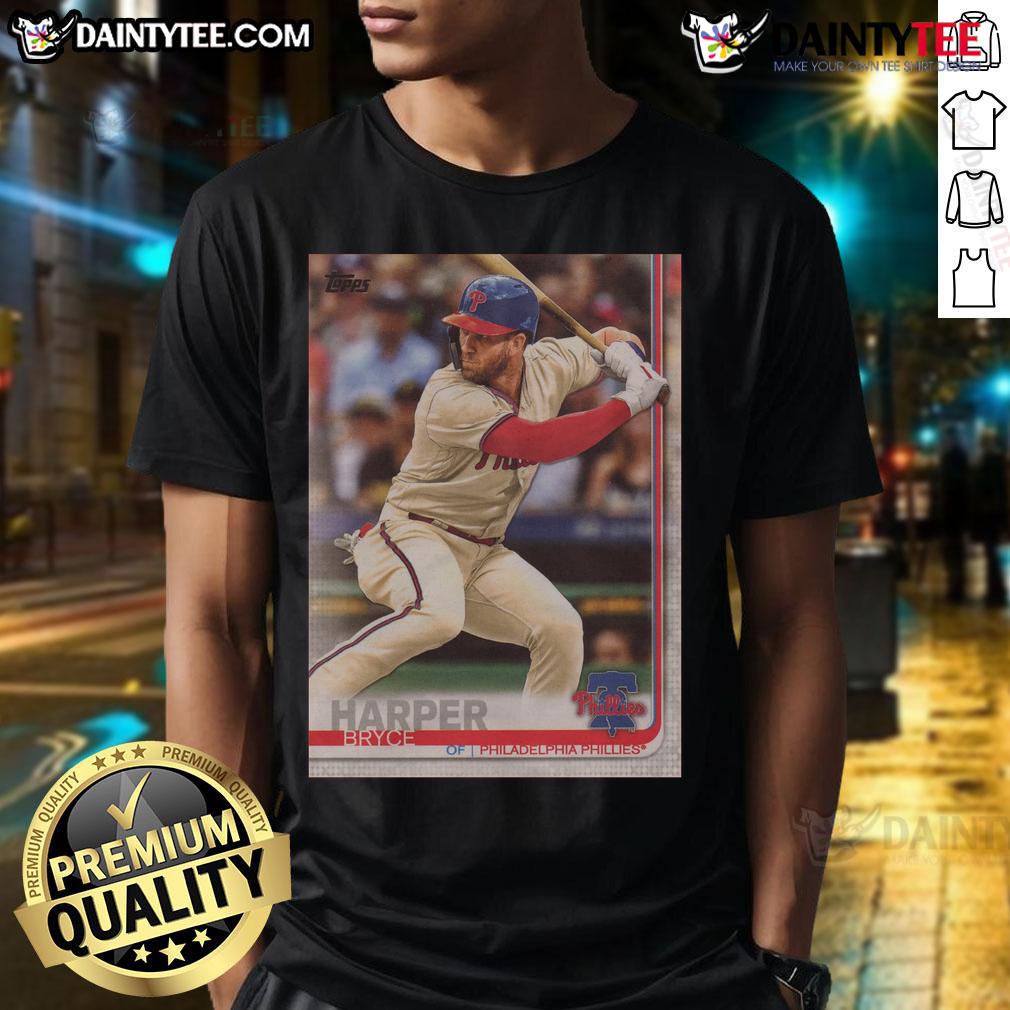Official 2019 Topps Baseball Bryce Harper Phillies T Shirt Official 2019 Topps Baseball Bryce Harper Phillies T-Shirt featuring vibrant team graphics and player name on a stylish design.
