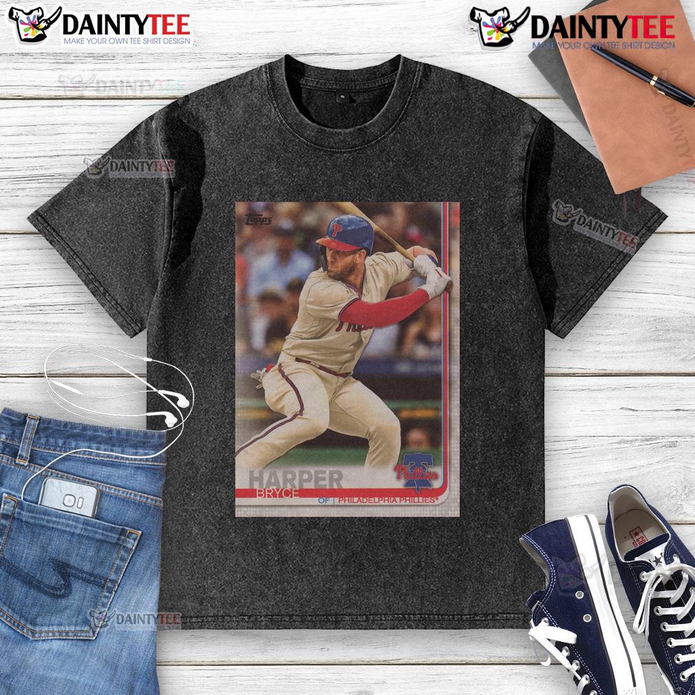 Official 2019 Topps Baseball Bryce Harper Phillies Washed T Shirt Official 2019 Topps Baseball Bryce Harper Phillies washed t-shirt featuring vibrant graphics and a comfortable fit.