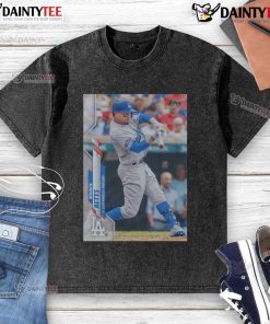 Official 2020 Topps Baseball Mookie Betts Dodgers washed t-shirt showcasing team pride and player spirit.