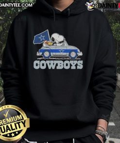 Official 2025 Snoopy and Woodstock Cowboys hoodie featuring vibrant logo design, perfect for fans and collectors.