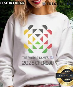 Alt Text: Official 2025 The World Games Chengdu sweatshirt featuring the event logo and vibrant design for fans and athletes.