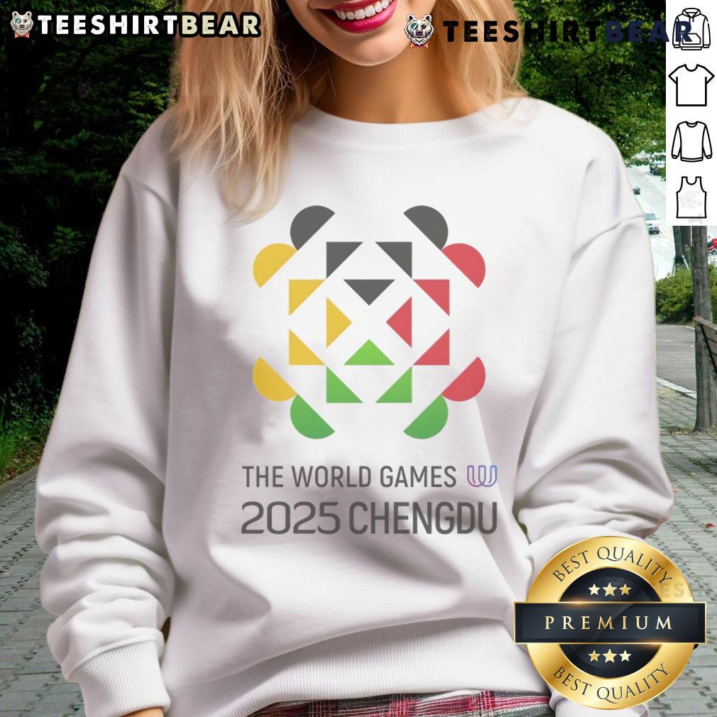 Official 2025 The World Games Chengdu Sweatshirt Alt Text: Official 2025 The World Games Chengdu sweatshirt featuring the event logo and vibrant design for fans and athletes.