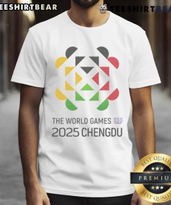 Alt Text: Official 2025 The World Games Chengdu T-Shirt featuring vibrant logo and design for sports enthusiasts and collectors.