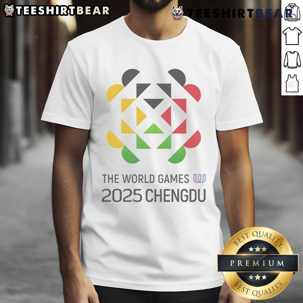 Official 2025 The World Games Chengdu T Shirt Alt Text: Official 2025 The World Games Chengdu T-Shirt featuring vibrant logo and design for sports enthusiasts and collectors.