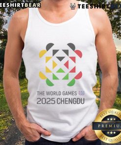 Alt Text: Official 2025 World Games Chengdu tank top featuring vibrant design and logo, perfect for sports enthusiasts.