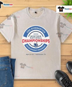 2026 Men's Western National Championships washed t-shirt in navy blue, featuring a stylish logo and comfortable fit.