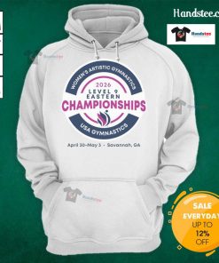 Official 2026 Women's Development Program Level 9 Eastern Championships hoodie featuring logo and stylish design.