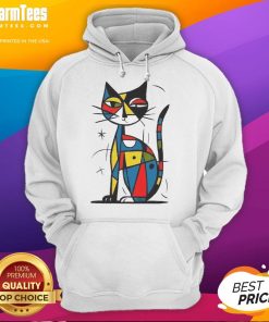 Official Abstract Japanese Cat Hoodie featuring a vibrant design of a cat in traditional Japanese art style.