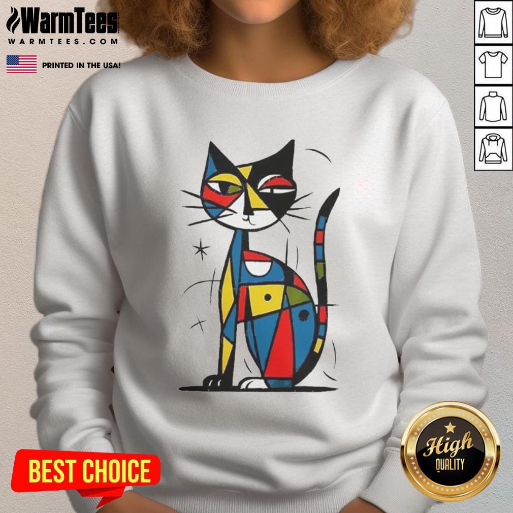 Official Abstract Japanese Cat Sweatshirt Official Abstract Japanese Cat Sweatshirt featuring a colorful cat design on a cozy fabric, perfect for cat lovers.