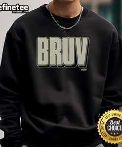 Official AEW Bruv Sweatshirt in black with bold logo, perfect for wrestling fans and casual wear.