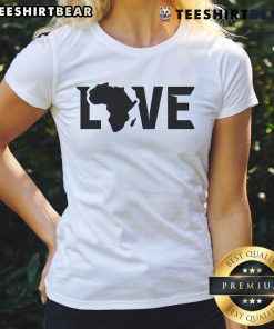 Official Africa Love Ladies Tee featuring a vibrant design, perfect for stylish women who celebrate African culture.