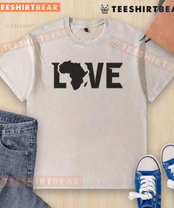 Alt Text: Official Africa Love Washed T-Shirt featuring a stylish design and vibrant colors, perfect for casual wear.