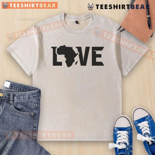 Alt Text: Official Africa Love Washed T-Shirt featuring a stylish design and vibrant colors, perfect for casual wear.