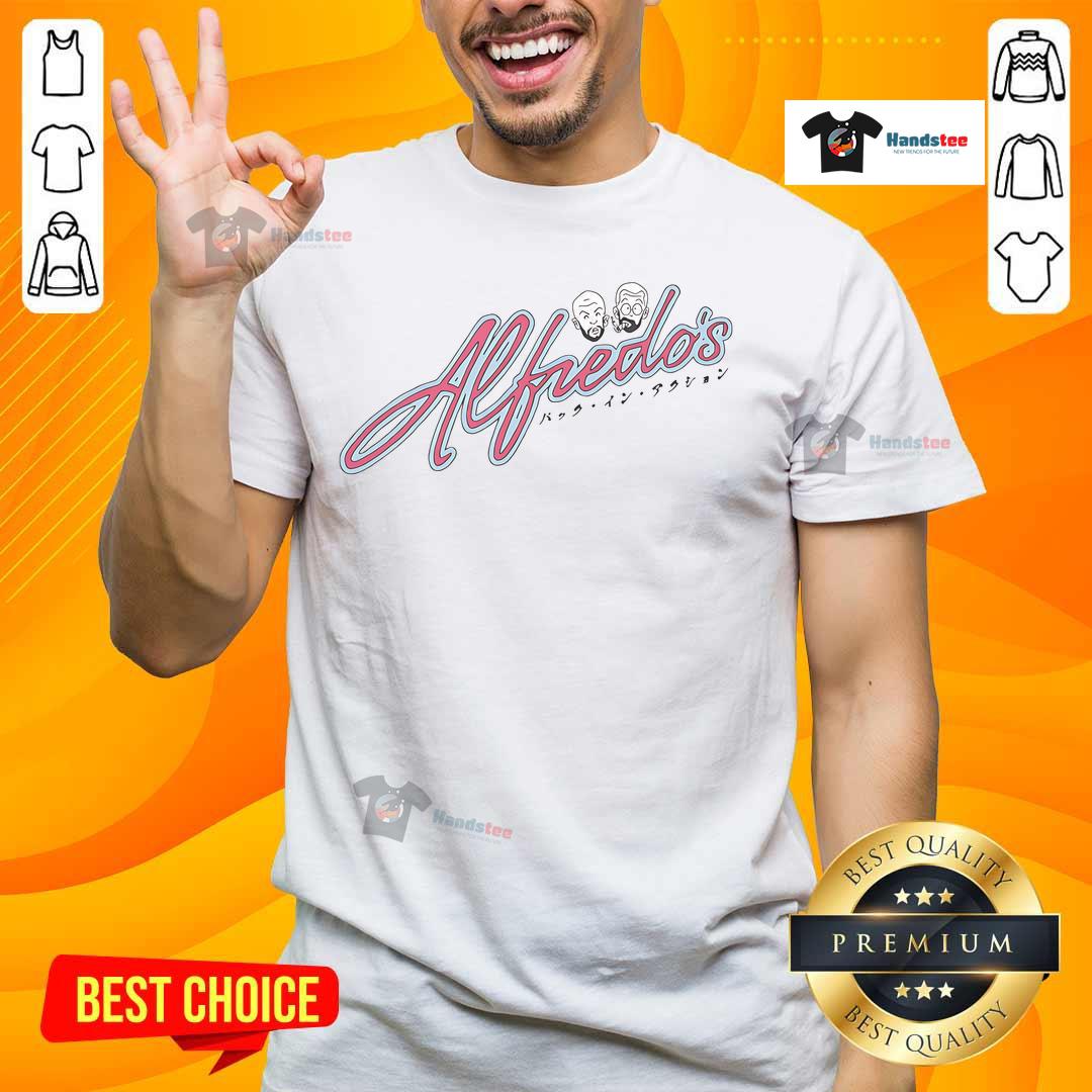 Official Alfredo'S Tokyo Character T Shirt Official Alfredo's Tokyo Character T-Shirt featuring vibrant graphics and stylish design for fans of the anime culture.