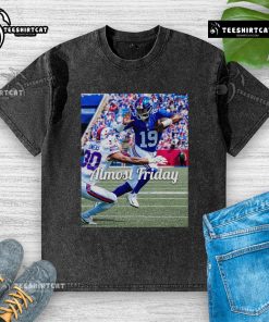 Official Almost Friday Jameis Heisman Washed T-Shirt featuring a stylish design for football fans and Jameis Winston supporters.