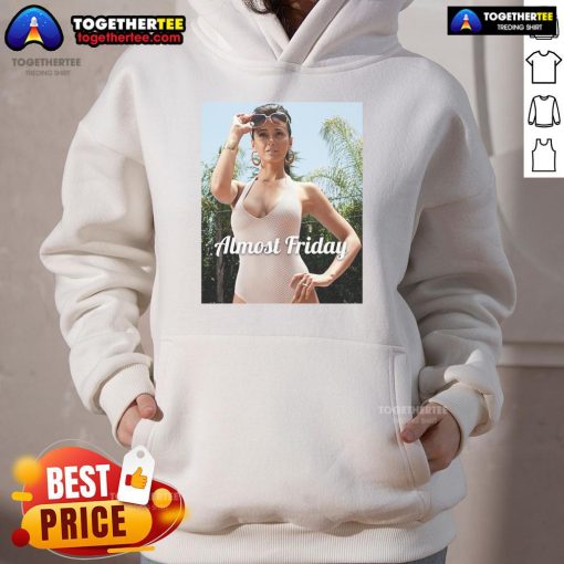 Official Almost Friday Sloane Hoodie in soft fabric, perfect for casual wear and cozy outings.