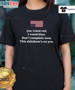 Official America You Vote Red I Vote Blue Tee - bold graphic design showcasing political stance and humor for women.