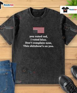 Official America You Vote Red I Vote Blue T-Shirt showcasing political humor, perfect for expressing your voting stance.