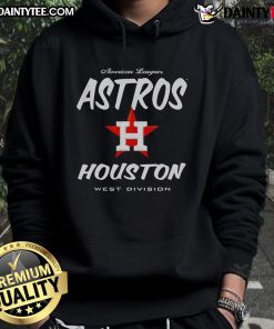 Official American League Houston Astros West Division hoodie showcasing team logo and colors, perfect for fans.