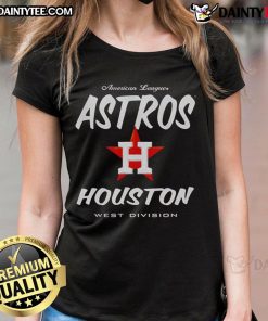 Official American League Houston Astros West Division ladies tee featuring team colors and logo for stylish fan wear.