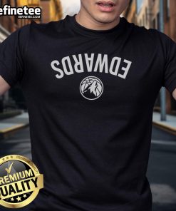 Official Anthony Edwards Minnesota Timberwolves Invert Upside T-Shirt featuring bold graphics and team colors.