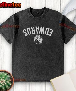 Anthony Edwards Minnesota Timberwolves Invert Upside Washed T-Shirt featuring team colors and logo, perfect for fans.