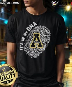 Official Appalachian State Mountaineers In My DNA T-Shirt featuring vibrant team colors and logo, perfect for fans.