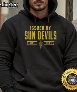 Official Arizona State Sun Devils hoodie issued by the Sun Devils Athletic Department, showcasing team spirit and style.